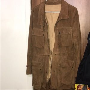 Genuine suede leather jacket